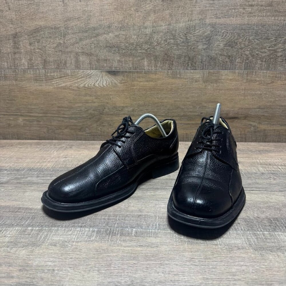 Belvedere Baybridge Black  Pebbled  Leather Lace Up Dress Shoes Men's Size 9